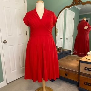 Tomato Red Retro Dress